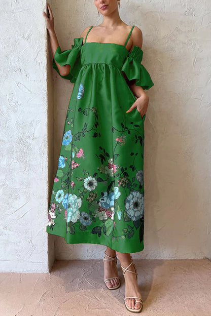 Gabriella - Vestido fluido con escote delicado y mangas