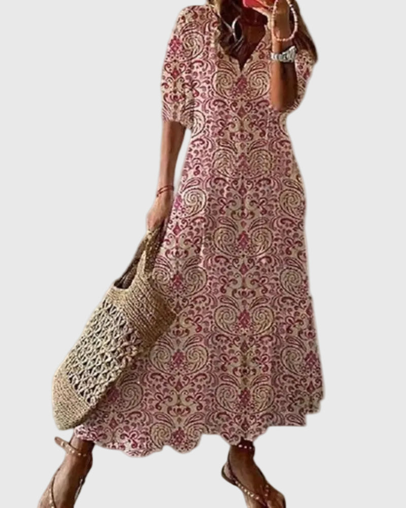 Amalia - Vestido maxi boho vintage