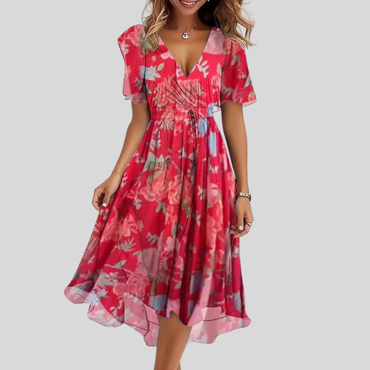 Naomi - Vestido fluido con escote en V elegante y ligero