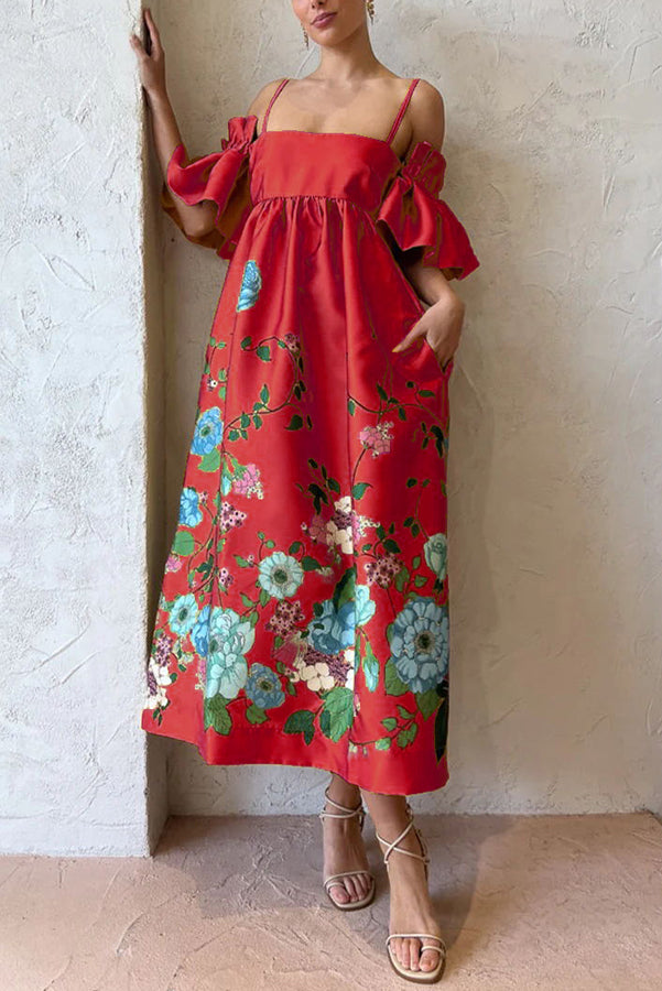 Gabriella - Vestido fluido con escote delicado y mangas