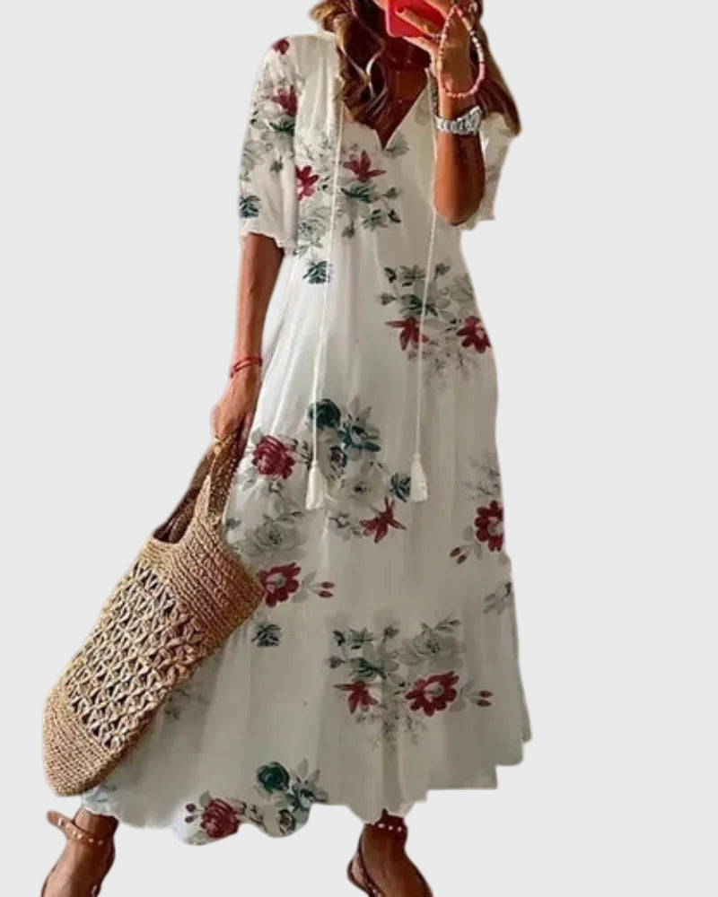 Amalia - Vestido maxi boho vintage