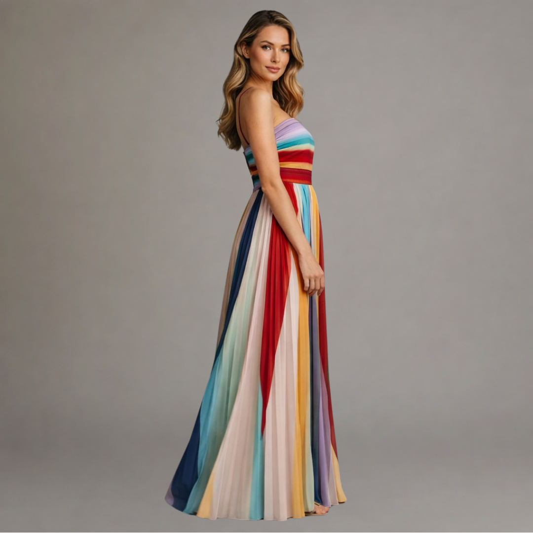 Giulia | Vestido largo multicolor elegante