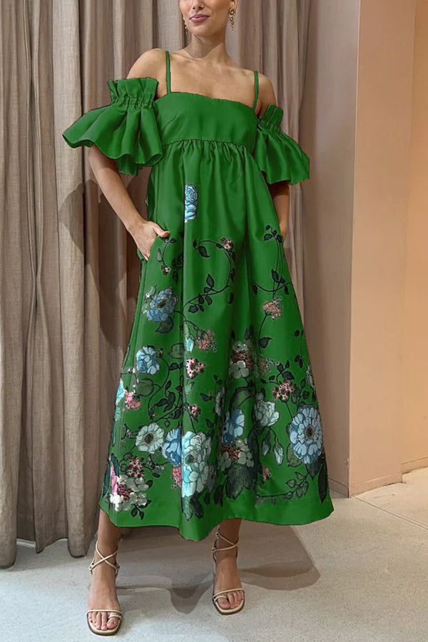 Gabriella - Vestido fluido con escote delicado y mangas