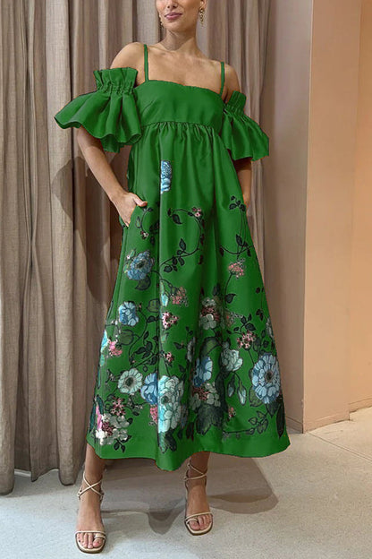 Gabriella - Vestido fluido con escote delicado y mangas