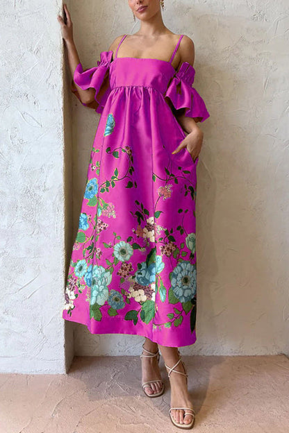 Gabriella - Vestido fluido con escote delicado y mangas