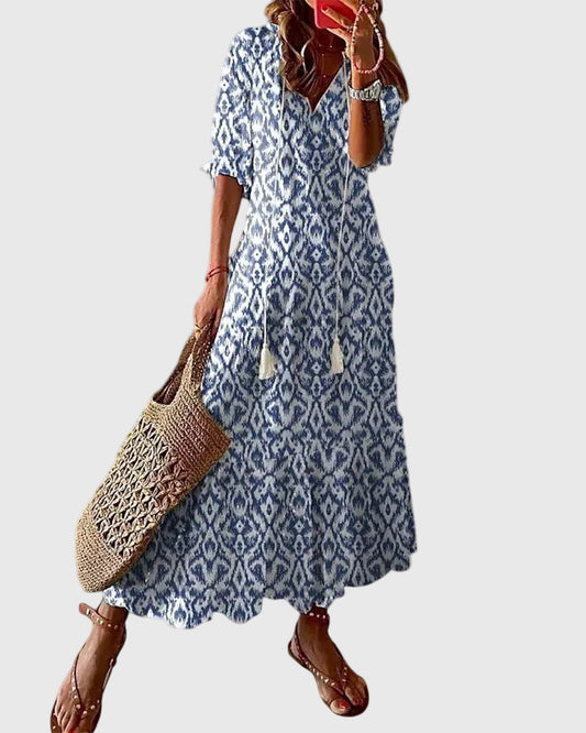 Amalia - Vestido maxi boho vintage