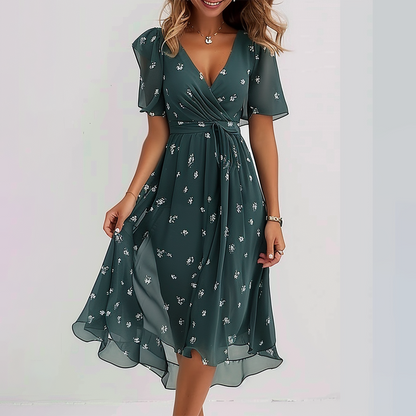 Vestido Elegante Cruzado | Cintura Marcada
