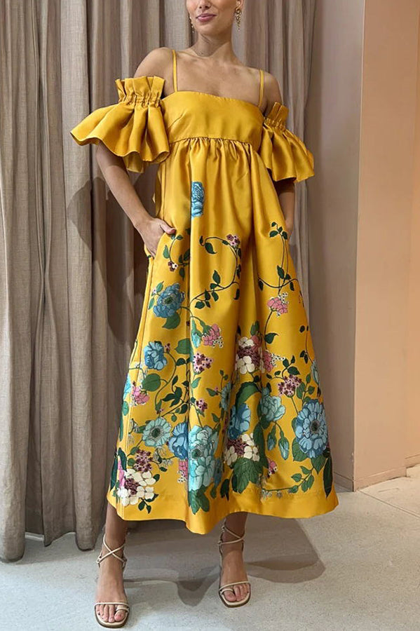 Gabriella - Vestido fluido con escote delicado y mangas