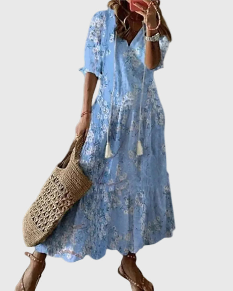 Amalia - Vestido maxi boho vintage