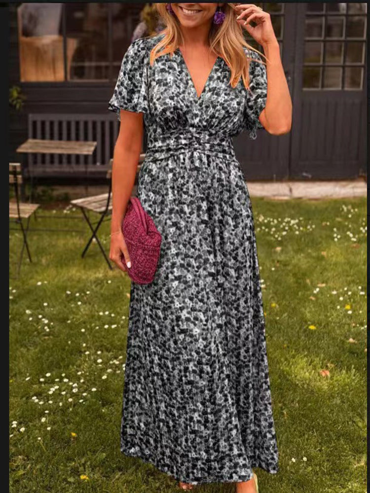 Elina - Floral con escote en V