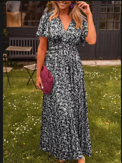 Elina - Floral con escote en V