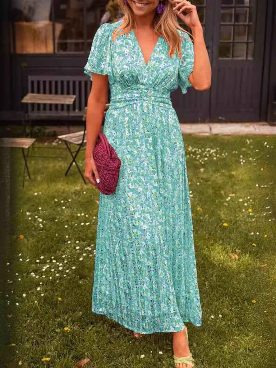 Elina - Floral con escote en V