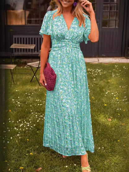Elina - Floral con escote en V