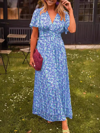 Elina - Floral con escote en V