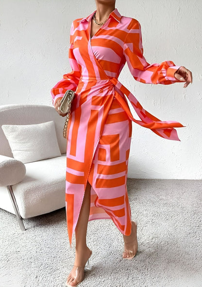 Eda - Vestido cruzado fluido con lazada lateral