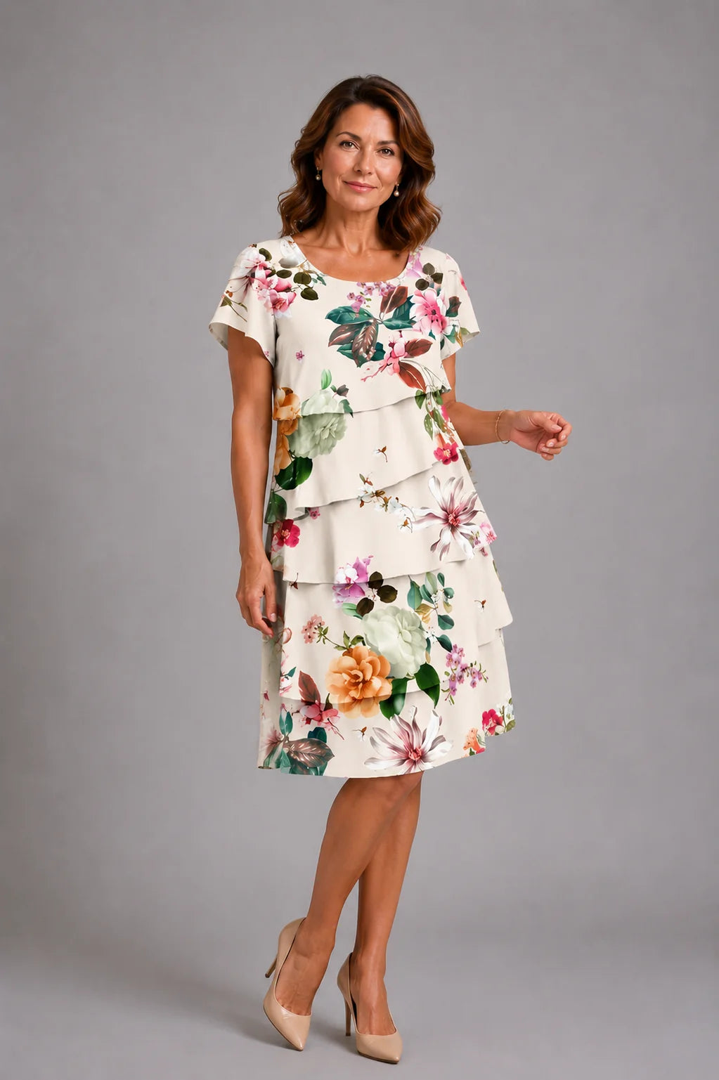 Camila | Vestido floral elegante con caída fluida