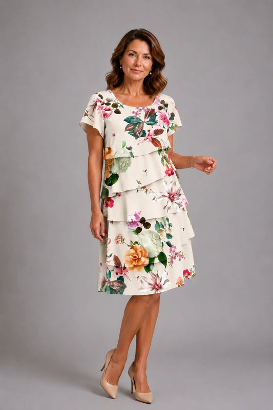 Camila | Vestido floral elegante con caída fluida