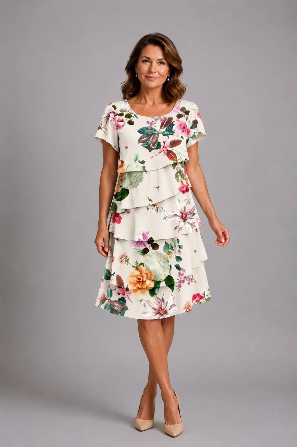 Camila | Vestido floral elegante con caída fluida