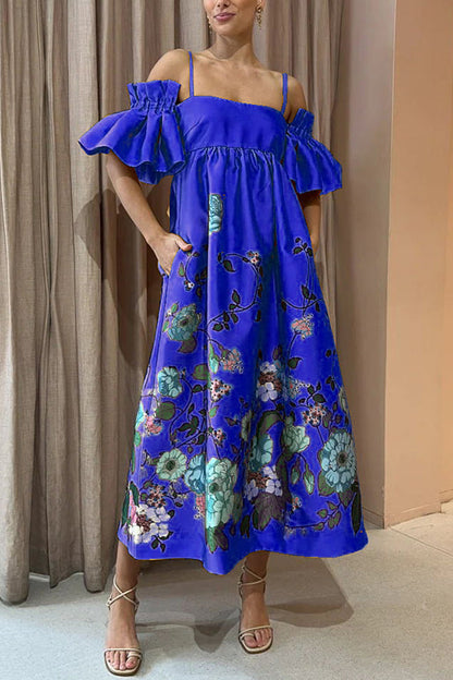 Gabriella - Vestido fluido con escote delicado y mangas