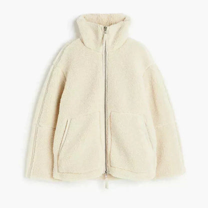 Silvia | Chaqueta Teddy Oversize de Cuello Alto