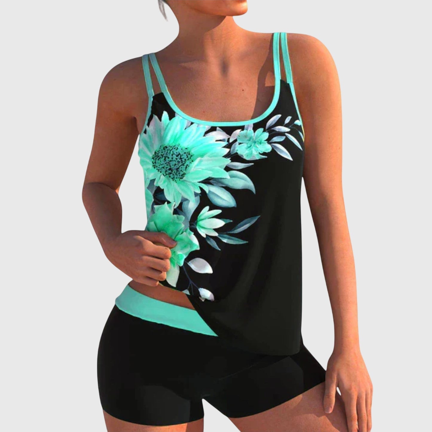 Bikini Alice estampado floral con top ajustable y boyshort