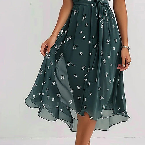Vestido Elegante Cruzado | Cintura Marcada