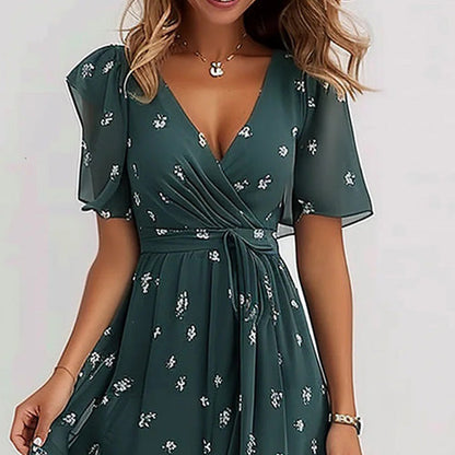 Vestido Elegante Cruzado | Cintura Marcada